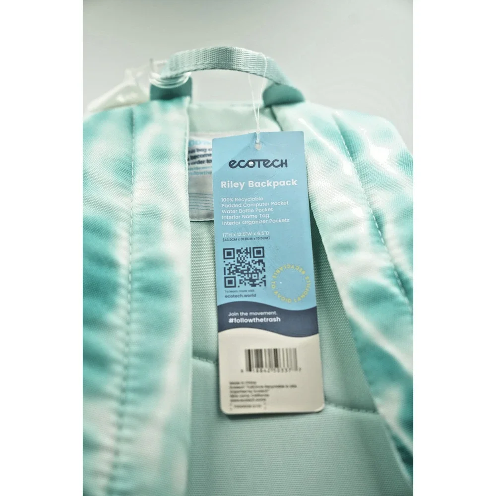 EcoTech Tie-Dye Backpack with Embark Lunch Bag‎ and Back to School Supply Set